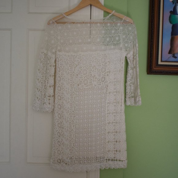 Nordstrom White Lace Dress. Size XS. - Picture 2 of 5